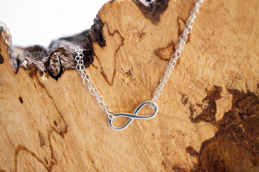 Infinity Sterling Silver Chain Bracelet ~ simple, modern, stacking, wedding, bridesmaids, chain, bracelet