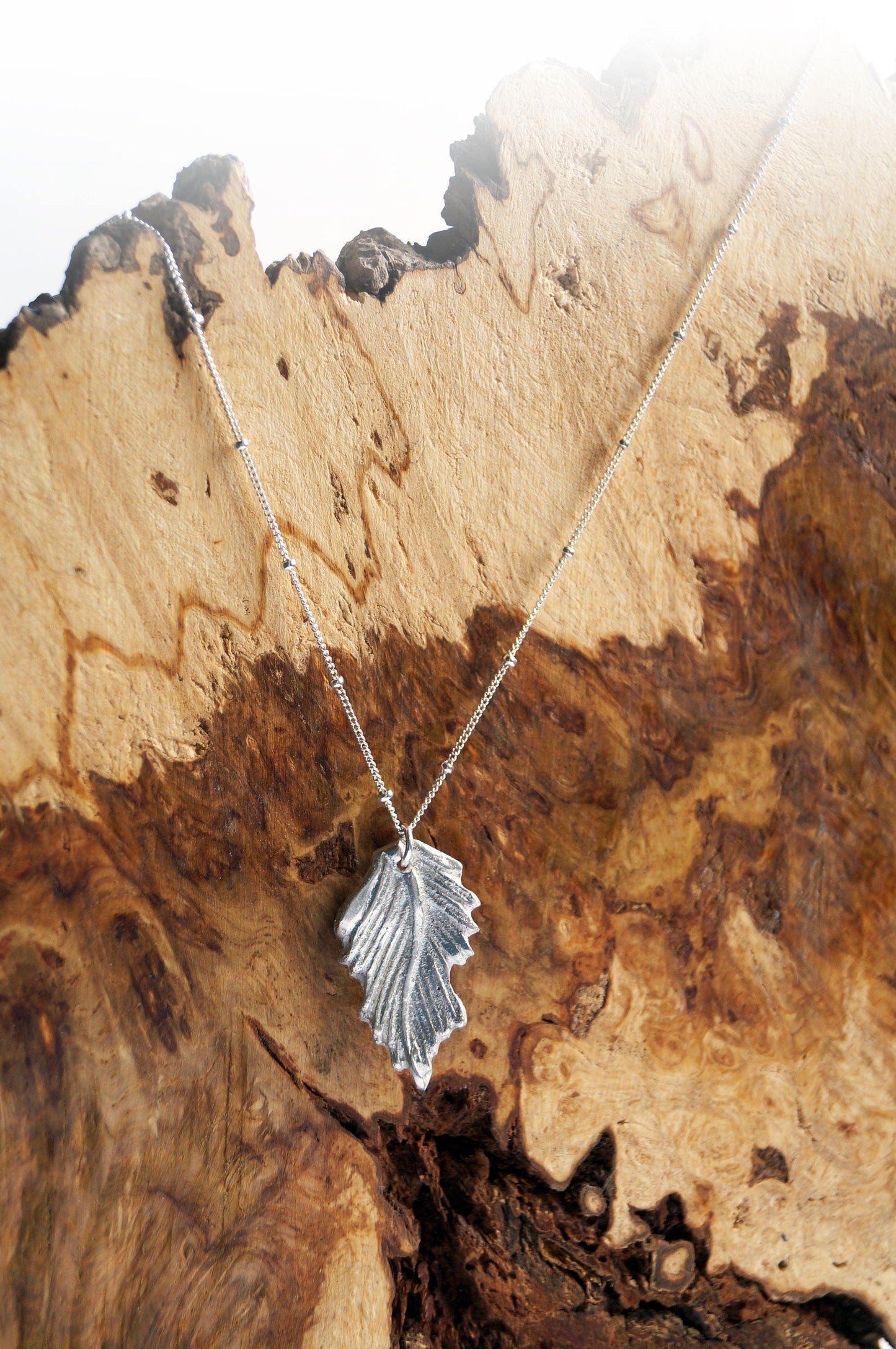 Autumn Leaf II Fine Silver Necklace ~ sterling silver, nature, statement necklace, leaves, botanical, natural, flowers, recycled