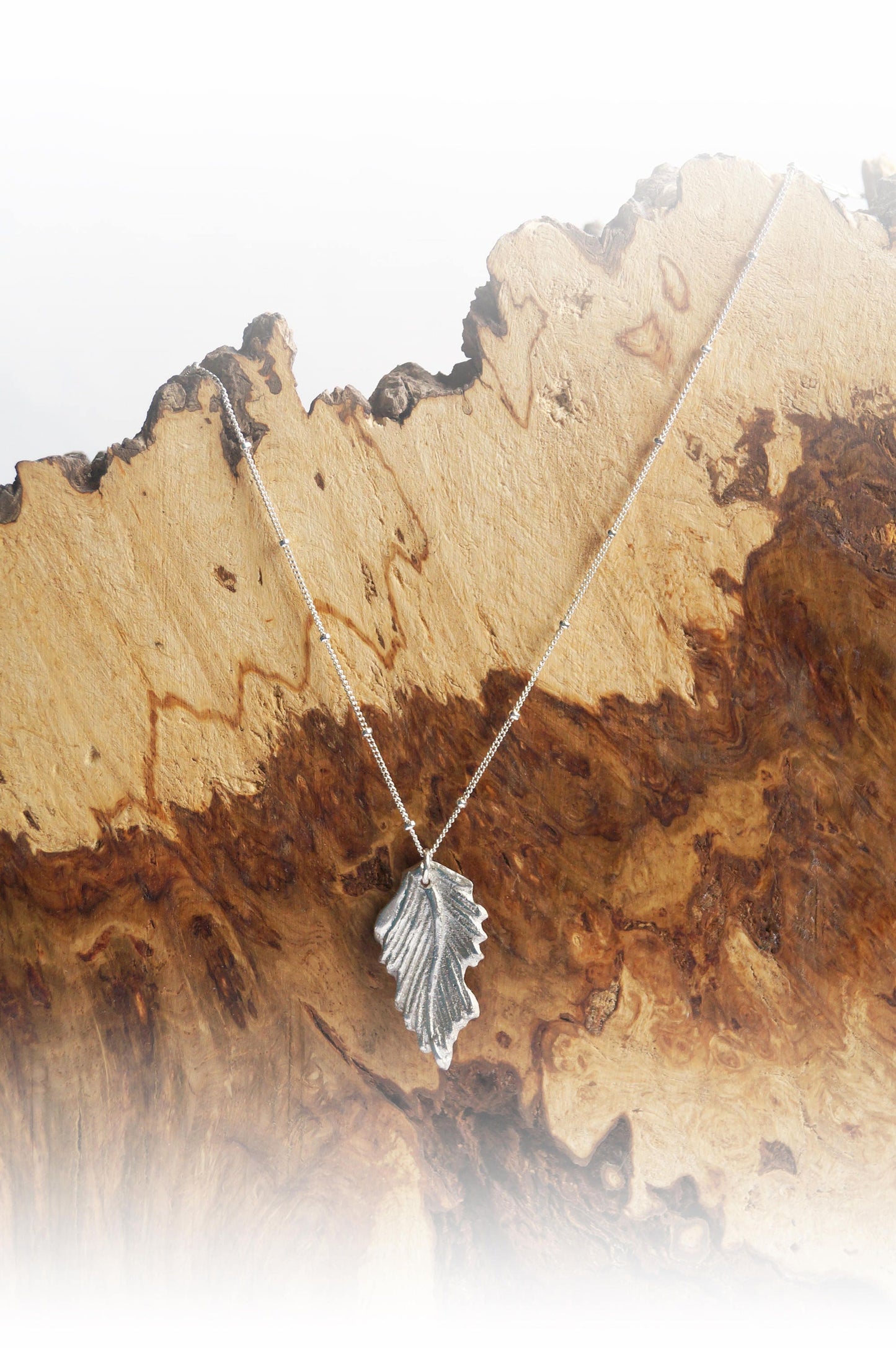 Autumn Leaf II Fine Silver Necklace ~ sterling silver, nature, statement necklace, leaves, botanical, natural, flowers, recycled