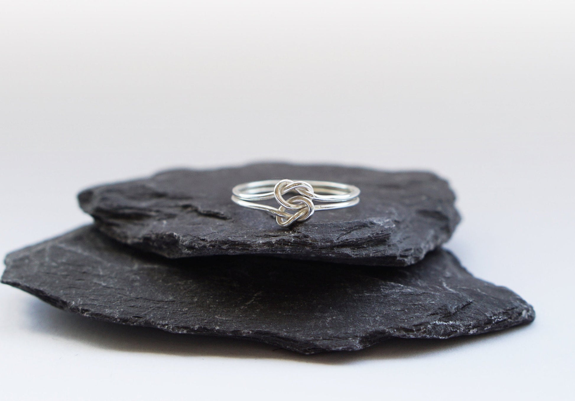 Recycled Sterling Silver Double Knot Ring ~ stackable, texture, statement, nautical, modern, minimal, birthday, infinity, love, rope