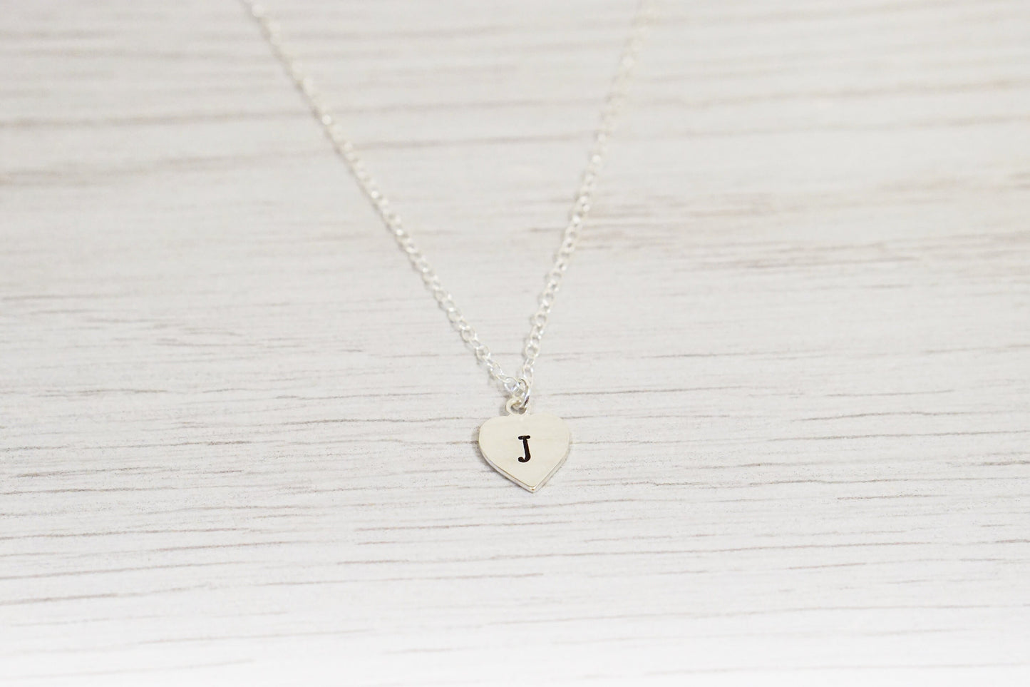 Personalised Sterling Silver Heart Monogram Initial Necklace ~ bridesmaid, wedding, best friend, gift for her, name