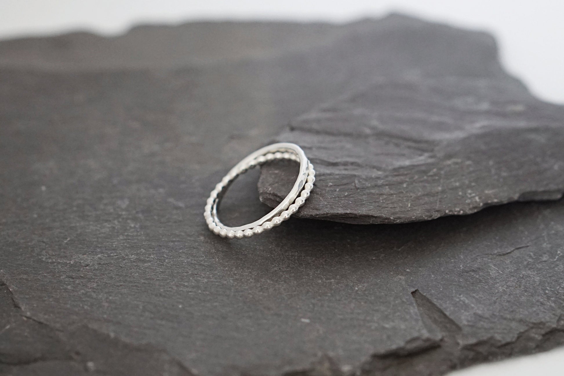 Textured Interlocking Bands Recycled Sterling Silver Ring ~ statement, rolling, russian wedding rings, fidget, stackable