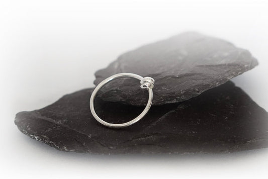 Knot Fidget Ring Sterling Silver ~ stackable, worry ring, spinner, anxiety, ADHD, meditation