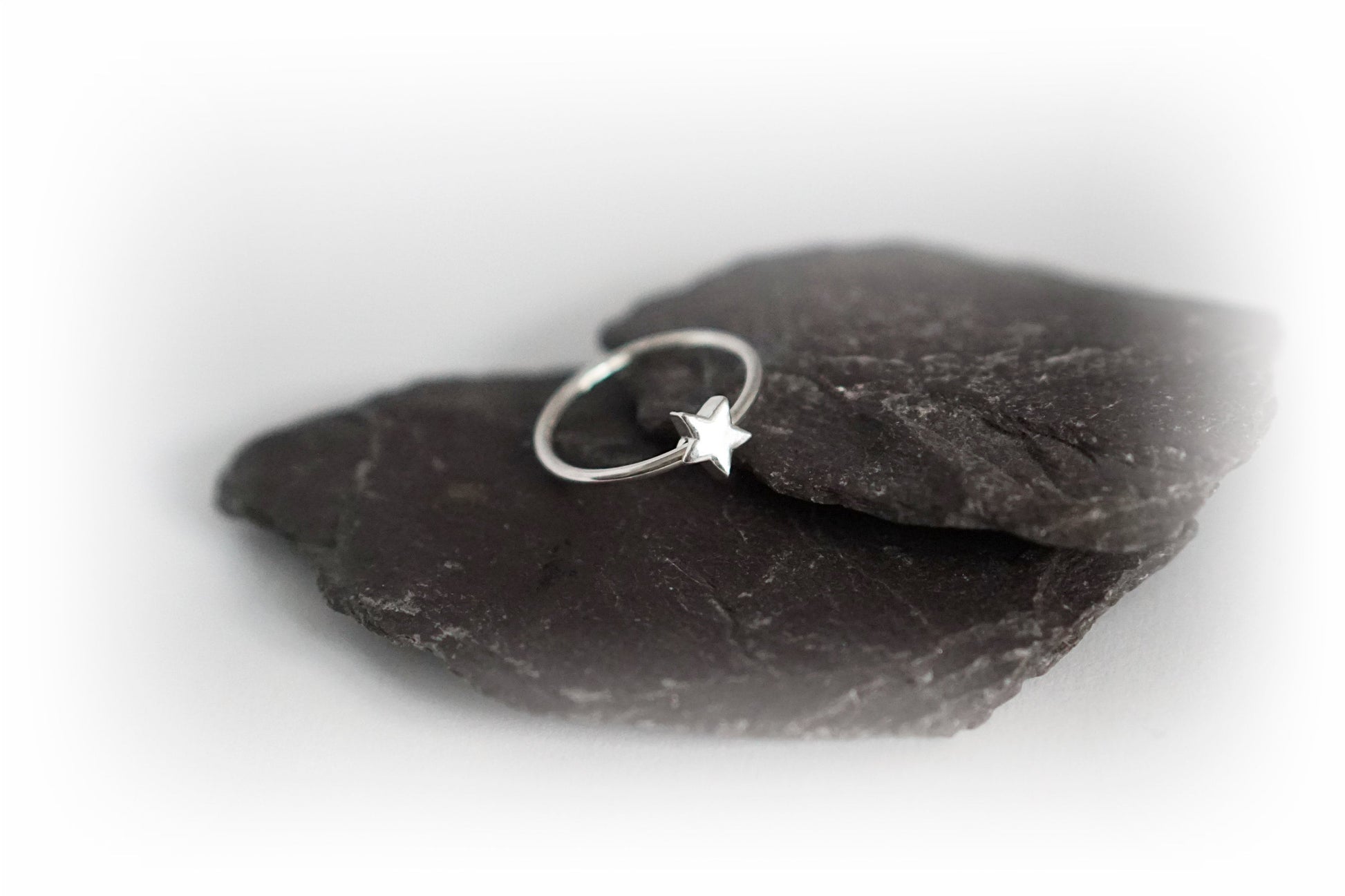 Star Fidget Ring Sterling Silver ~ stackable, worry ring, spinner, anxiety, ADHD, meditation