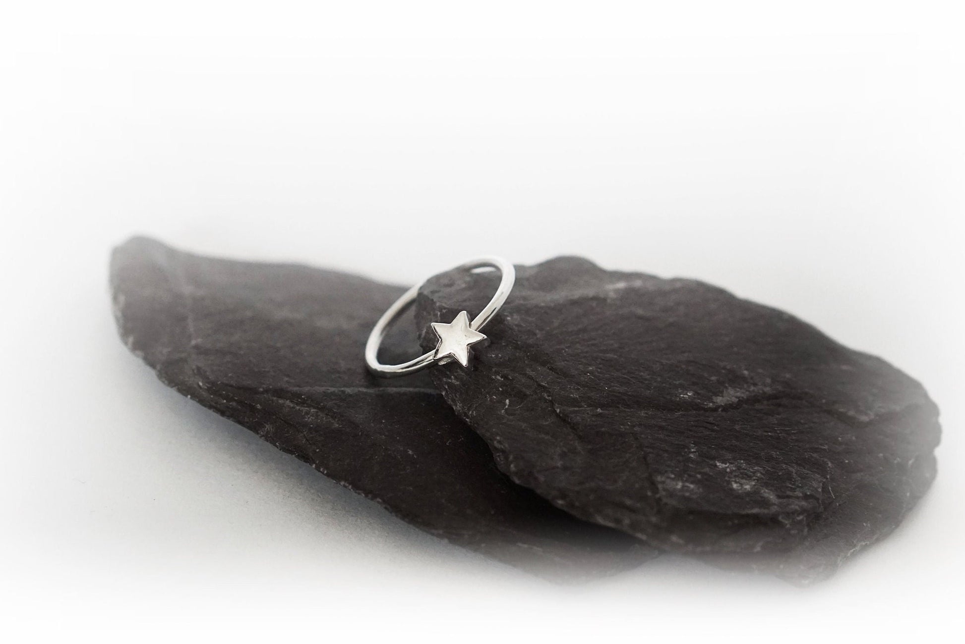 Star Fidget Ring Sterling Silver ~ stackable, worry ring, spinner, anxiety, ADHD, meditation