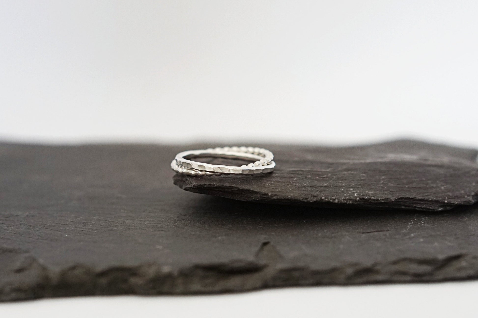 Textured Interlocking Bands Recycled Sterling Silver Ring ~ statement, rolling, russian wedding rings, fidget, stackable