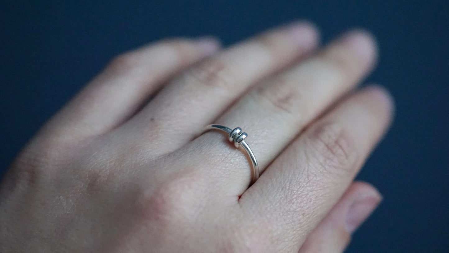 Doughnuts Fidget Ring Sterling Silver ~ stackable, worry ring, spinner, anxiety, ADHD, meditation