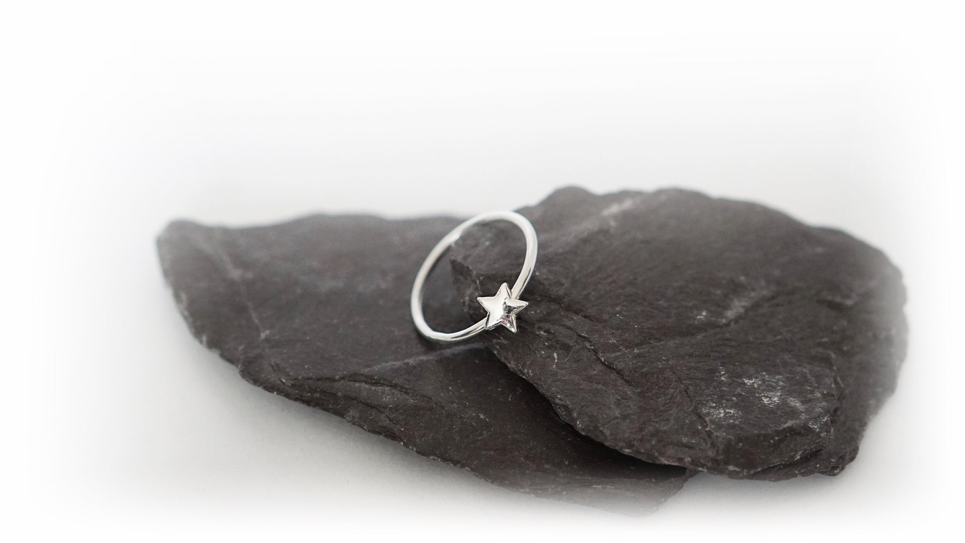 Star Fidget Ring Sterling Silver ~ stackable, worry ring, spinner, anxiety, ADHD, meditation