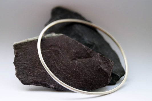 Recycled Sterling Silver Bangle ~ simple, modern, stacking