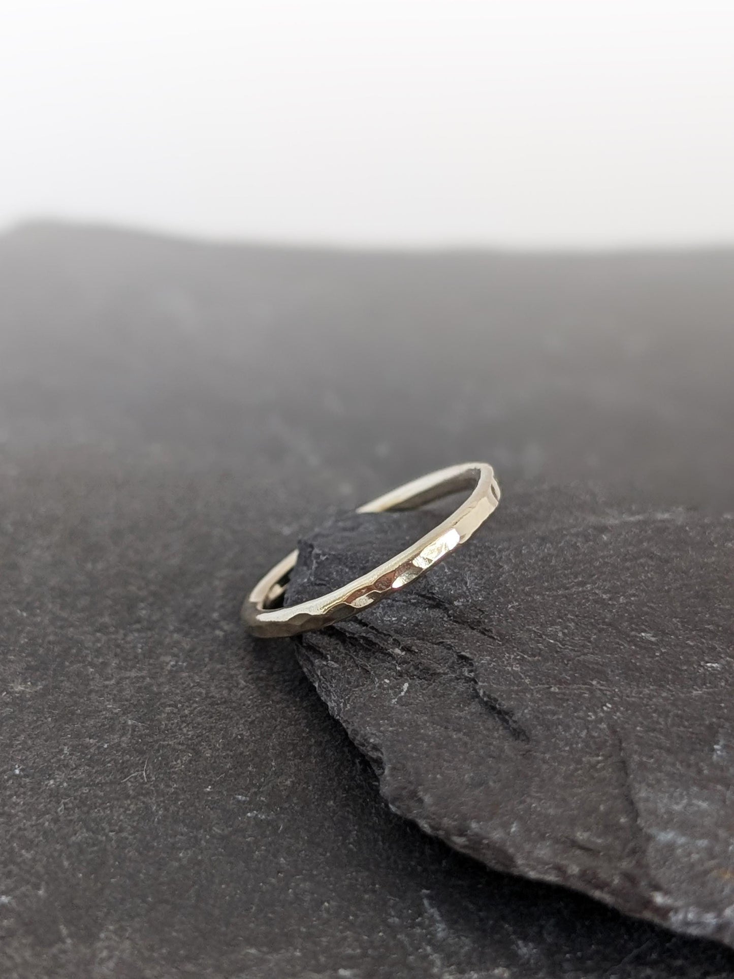 Solid Dimpled 9ct Recycled Gold Band Ring ~ stacking ring, textured, stackable, gold, wedding, engagement, hammered