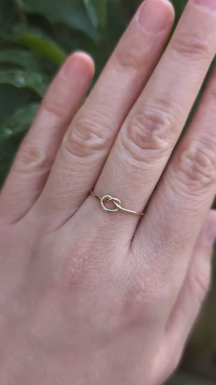 Infinity Knot Solid 9ct Gold Ring ~  stackable, love ring, friendship, wedding, gift